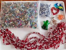 Konvolut Glasperlen/Kristalle/