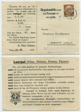 71183 - Postkarte A. Pies Söhne - Trier 29.10.1934 - Leergut-Rücksendung