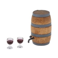 Mini Weinfass Weinglas Modell