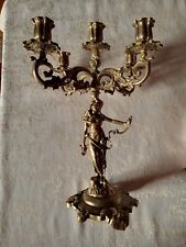 Leuchter Kandelaber Messing Frau 5armig