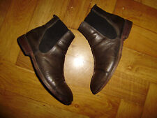 ZEHA Berlin Stiefeletten Chelsea Boots Damen Dunkelbraun Gr. 39 Leder Futter