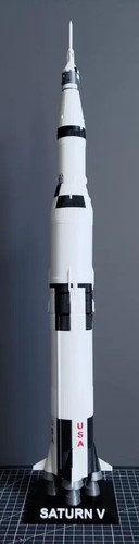 Saturn moon rocket model - v,