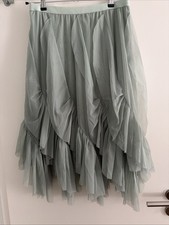 Hell Grüner Tüll Rock Volant