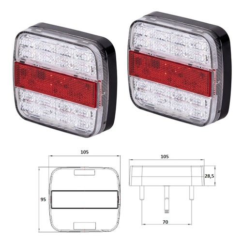 Led rückleuchten set 12v - rückleuchten, 4