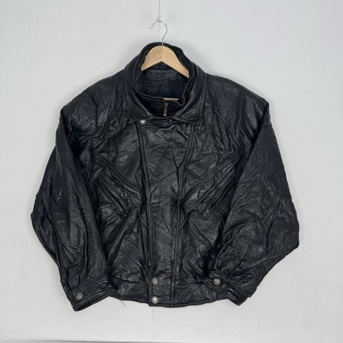 Wilsons schwarze leder bomber - wilsons,