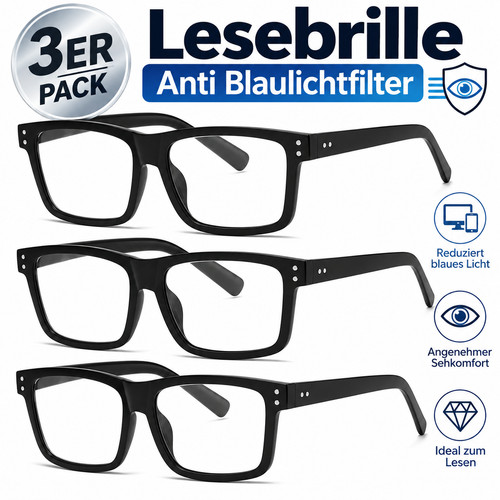3er pack lesebrille herren - 3er,