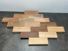 5 Stück Messergriffe Griffholz Drechselholz Set Messerbau Nuss Bongossi Apfel...