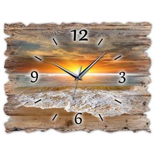 BM Holz Wanduhr leise lautlos