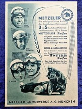 Metzeler / BMW originale Werbung aus 1953  Georg  Meier, Siggi Wünsche, Wiggerl