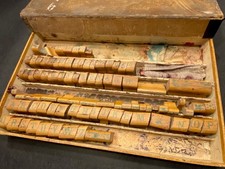 Stempelkasten Kautschukstempel Buchstabenstempel Lettern Stempeln vintage alt