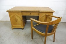 Antiker Schreibtisch Schreibschrank Büro Sekretär Eiche um 1920 mit Stuhl