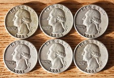 Quarter Dollar 2x 1964D + 3x