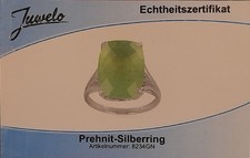 Juwelo Prehnit Silberring Größe 17 Silber 925 fast 9ct Groß