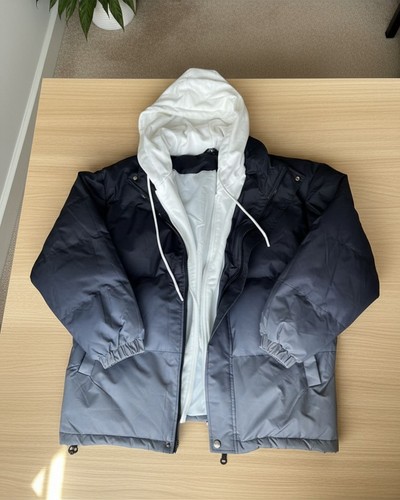 Luxus daunenjacke zweifarbig - luxus,