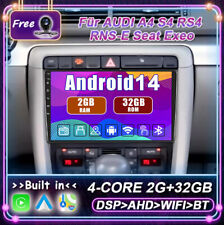 9" Android 14 Für AUDI A4 S4 RS4 RNS-E Seat Exeo Autoradio CarPlay GPS NAVI 32GB