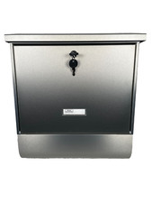 BURG-WÄCHTER Briefkasten mit Zeitungsfach Namensschild Edelstahl Rostfrei DIN C4