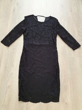 Damen Kleid Schwarz Mini Kurz Sexy Spitze Festlich Party Größe M 36/38 neu