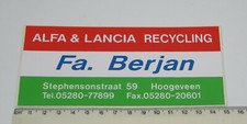 alter Aufkleber: Berjan Alfa Romeo & Lancia Recycling (Niederlande)