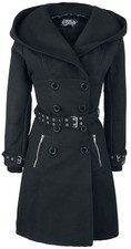 Vixxsin Wintermantel Damen Decay Coat schwarz Rockwear