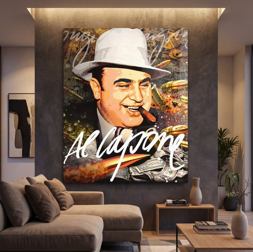 Capone gold pop art - al, mafia