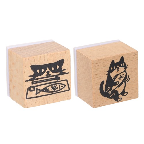 Stück holz katzenstempel - 2,