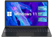 SGIN Laptop 15,6 Zoll 8GB 256GB SSD IPS HD Intel Quad-Core 7200mAh HDMI Type-C