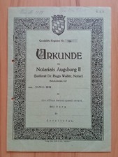 Original Dokument Notarurkunde