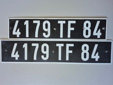 Auto Kennzeichen-Paar schwarz Frankreich Departement Vaucluse 1970er-Jahre