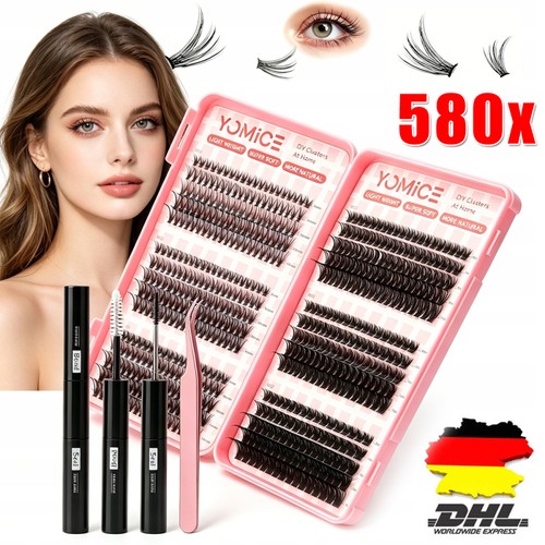 Flauschige einzelwimpern set - flauschige, einzelwimpern-set