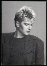 Ansichtskarte Musiker Christian Franke vor neutralem Hintergrund, Autograph 