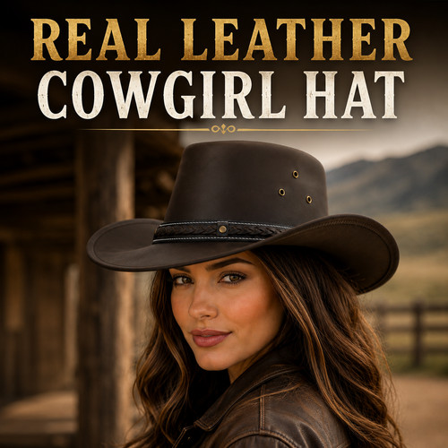 Echt leder cowboyhut für - echt,