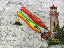 pilker set norwegen 2 Spitzköpfe 300g UV Farben VMC Drillinge