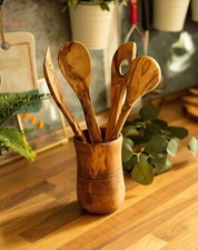 Olivenholz Helferset, 4tlg