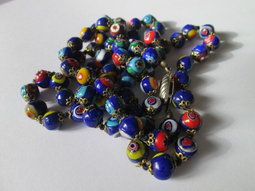 Farbenfrohe murano glas kette - glas,