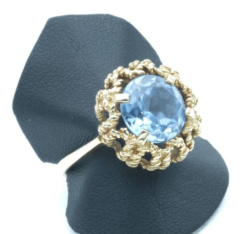 Goldring mit blauen stein gold - goldring,