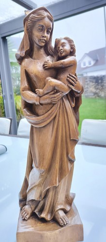 Madonna mit kind holzfigur - madonna,