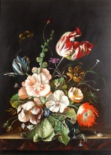 Altmeisterliches Blumenstillleben Ölgemälde ca. 1970s