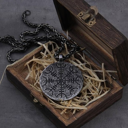 Vegvisir wikinger halskette - vegvisir,