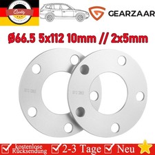 Für Audi Mercedes Spurplatten Spurverbreiterung 5x112 10mm Ø66,5 Distanzscheiben