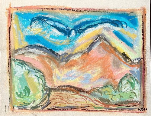 Original abstrakte landschaft - original,