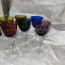 6 x WMF Cabinet Bleikristall Übergang  Römergläser Vintage 70er Jahre