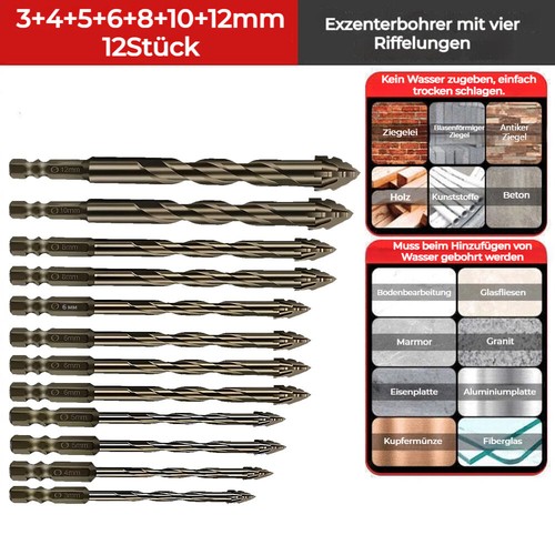 12x exzenterbohrer set - 12x, exzenterbohrer-set