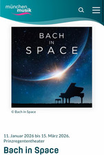 2x Tickets Bach in Space (11.01.2026, 11 Uhr) Klavier Konzertkarten, Top plätze!