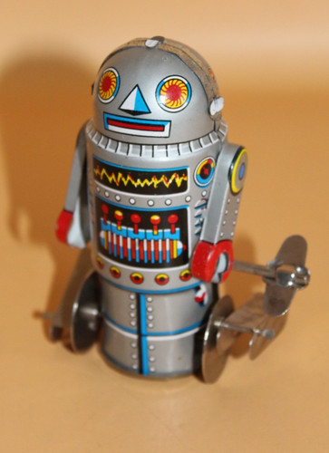 Vintage blechspielzeug roboter - vintage,
