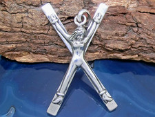 Andreaskreuz Ketten Anhänger 925 Sterling Silber BDSM Fetisch Gothic
