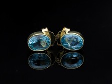 Top Preis Ohrstecker 3,17 ct. Topase 585 Gelb Gold 14 Karat Deta Schmuck