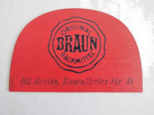 Küche, Teigschaber, Original Braun Backmittel, 102 Berlin, Antik Top erhalten