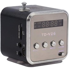 Tragbarer Digitaler Lautsprecher mit FM-Radio, MP3/MP4 Unterstützung, Schwarz