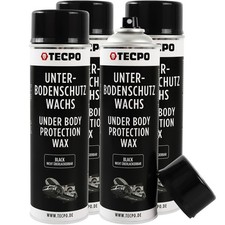 4x TECPO UNTERBODENSCHUTZ SPRAY 500 ml WACHS SCHWARZ STEINSCHLAGSCHUTZ UBS WAX