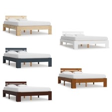 Massivholzbett Honigbraun